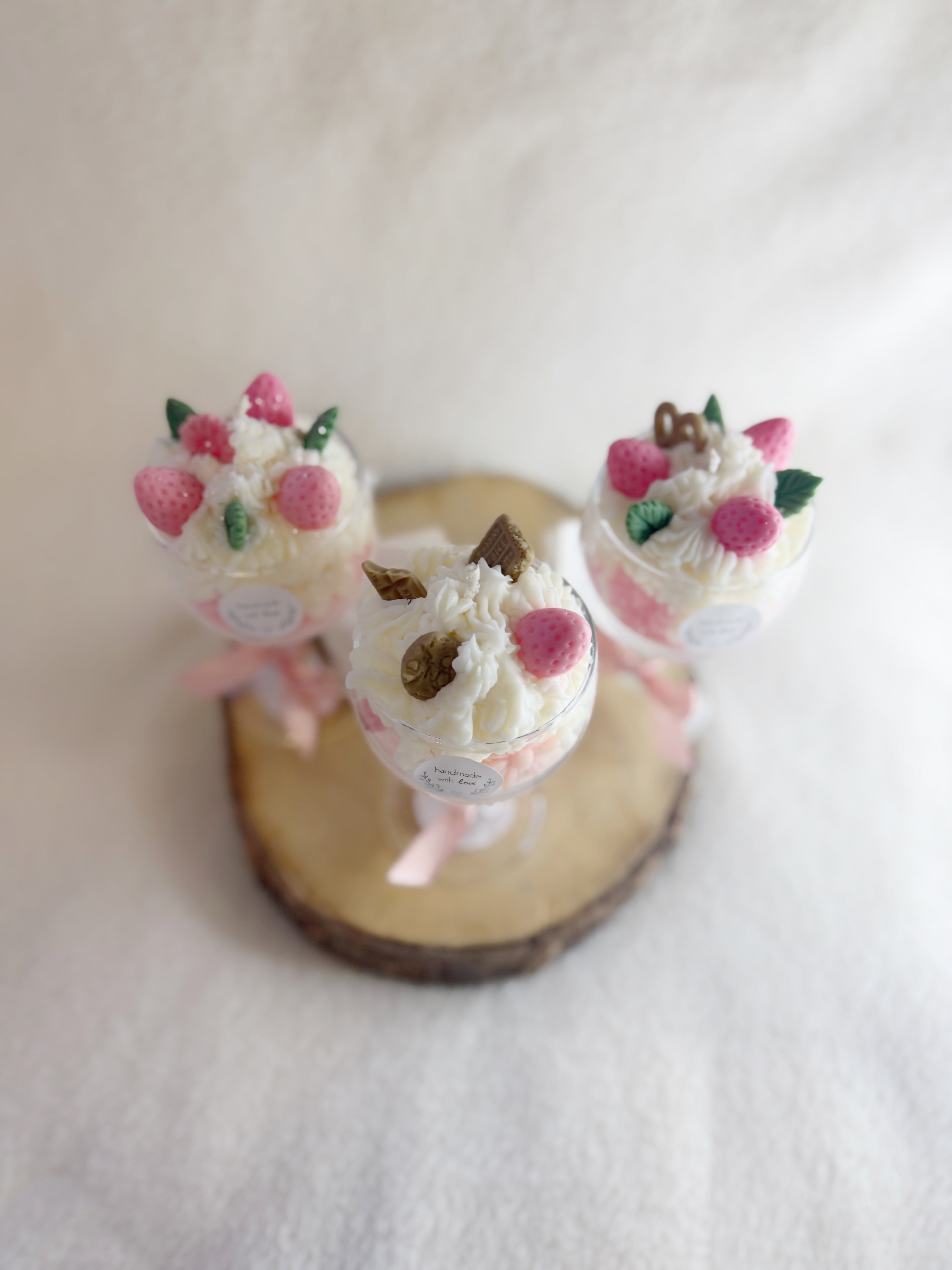 Soy Dessert candle with Glitters