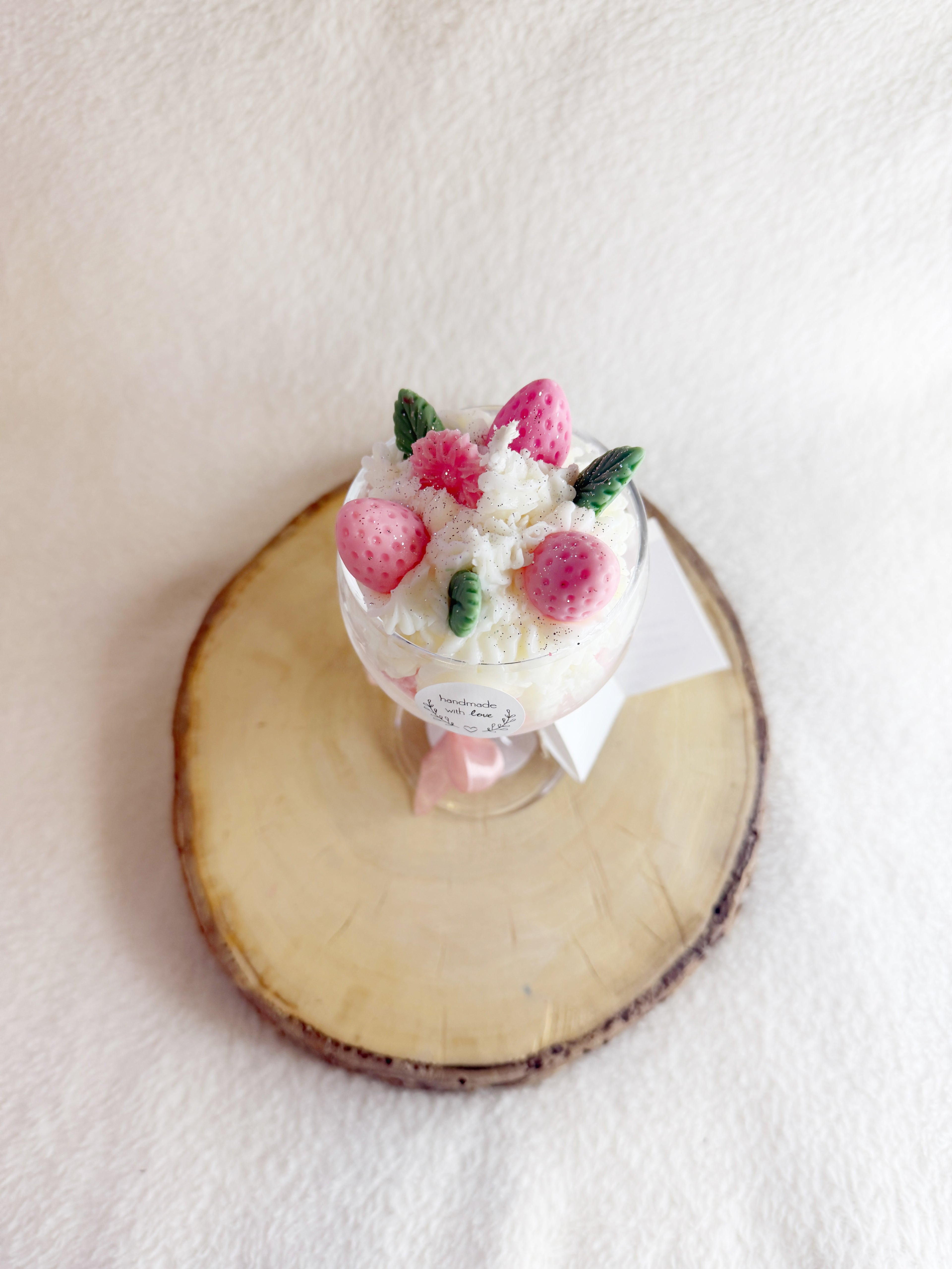 Soy Dessert candle with Glitters