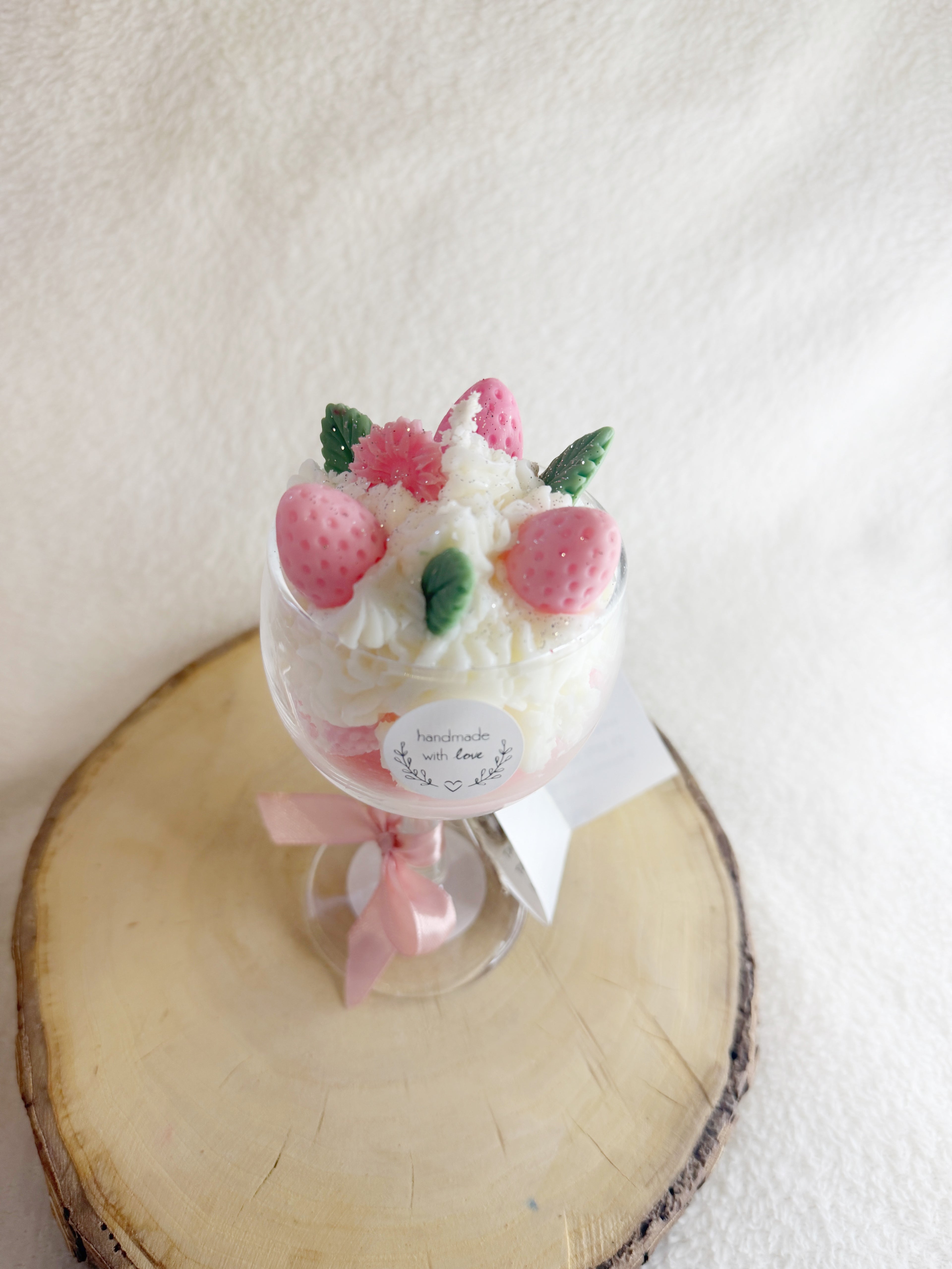 Soy Dessert candle with Glitters