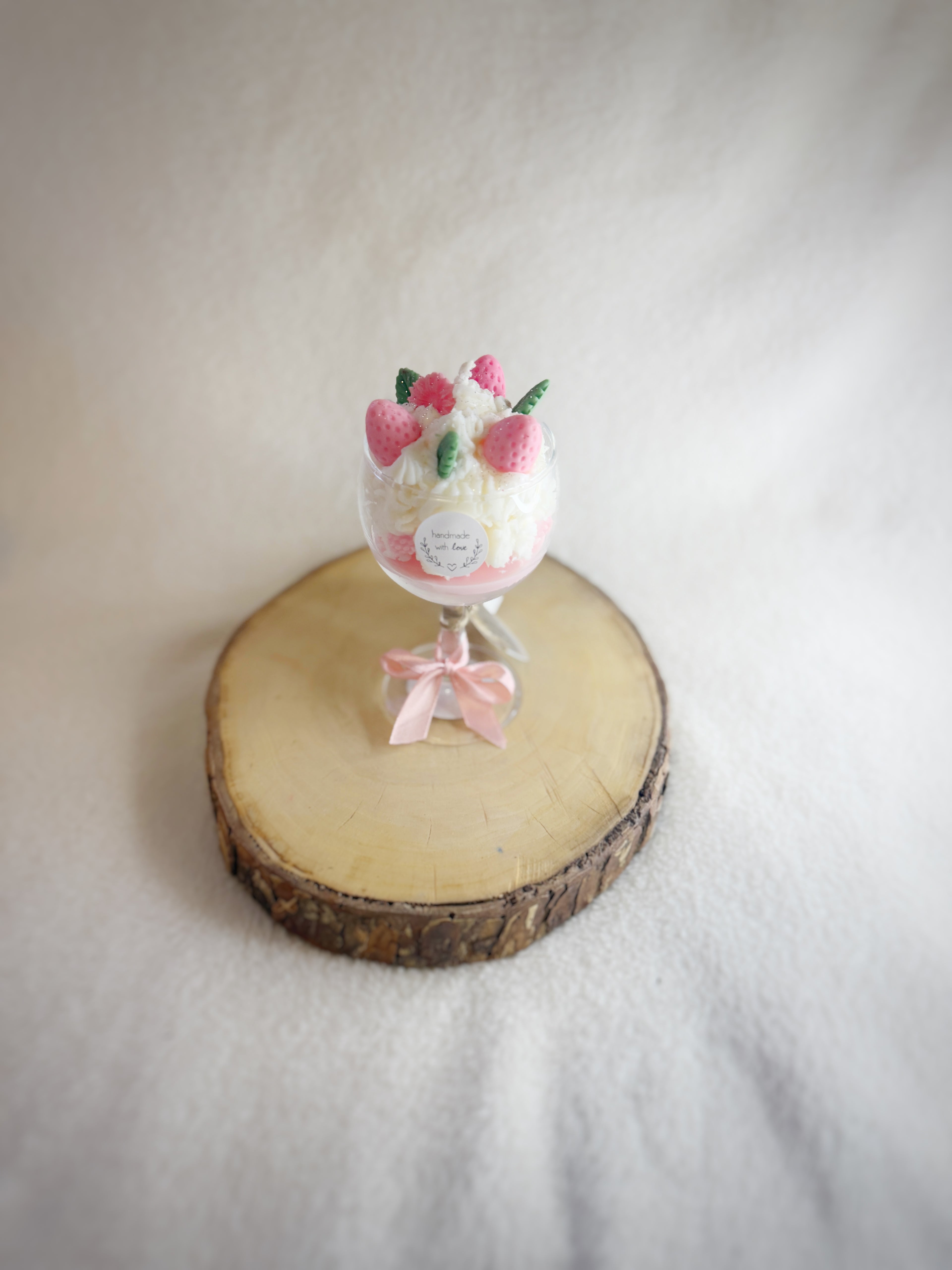 Soy Dessert candle with Glitters