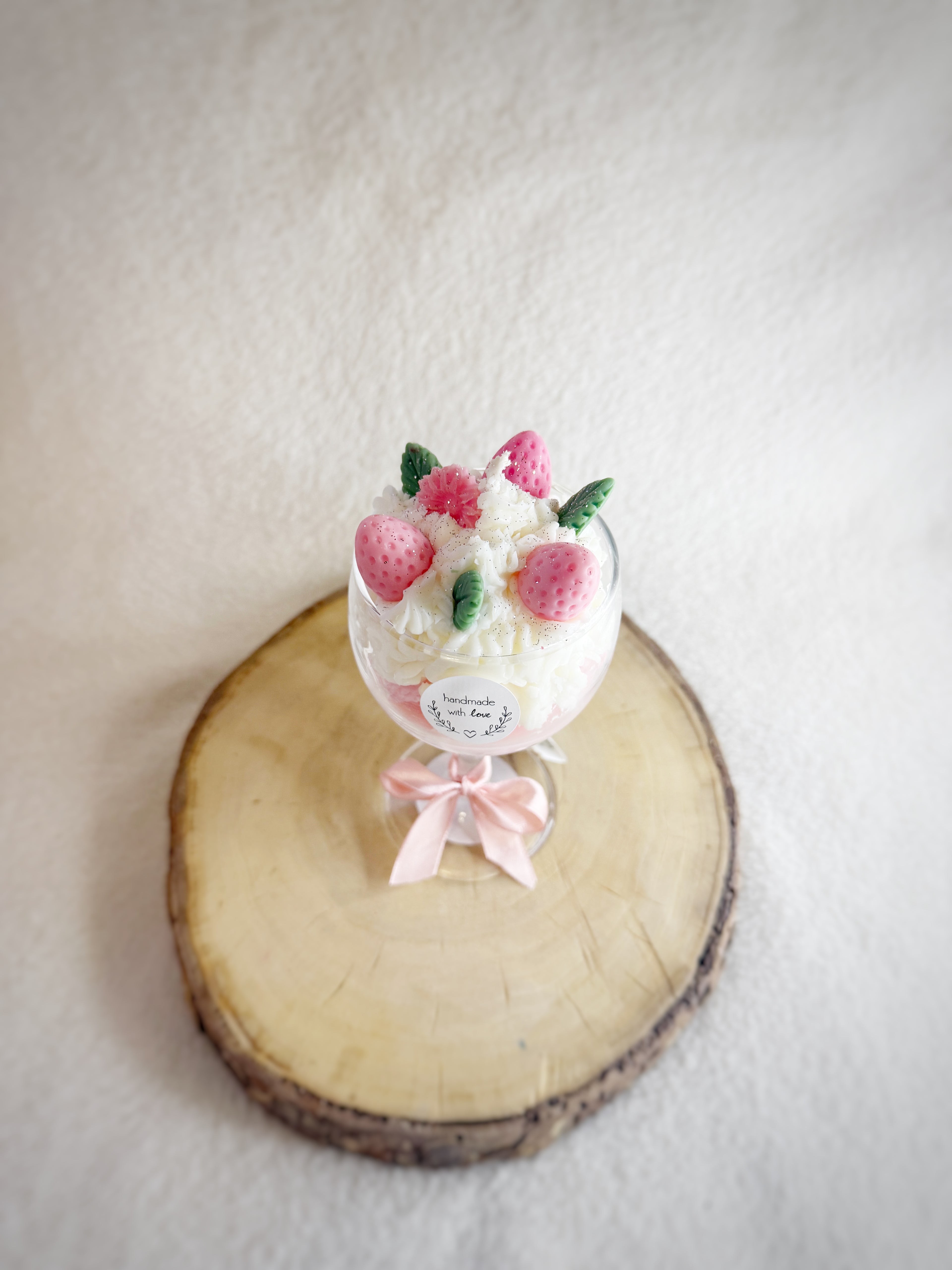 Soy Dessert candle with Glitters