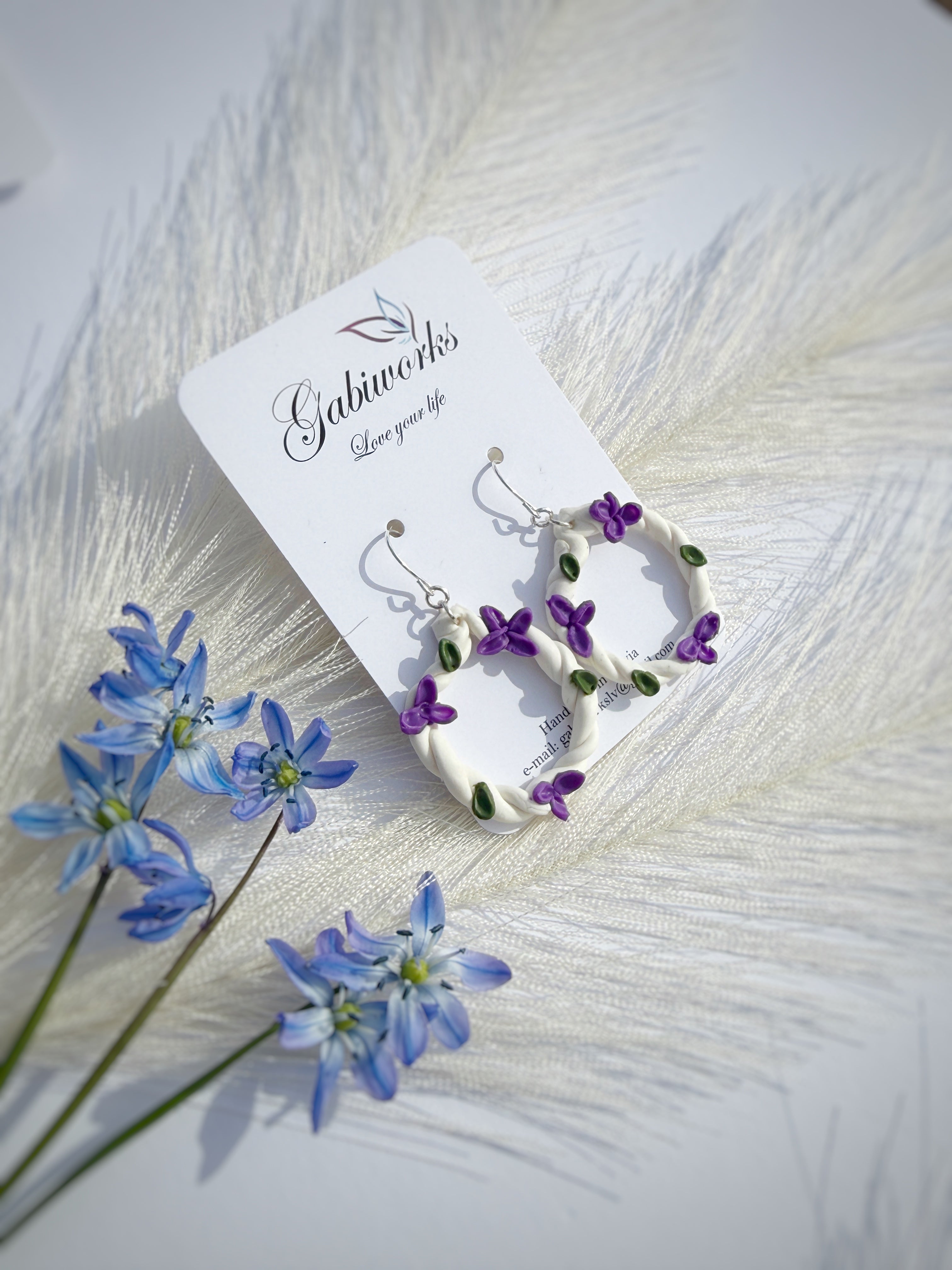 Polymerclay Flower earrings