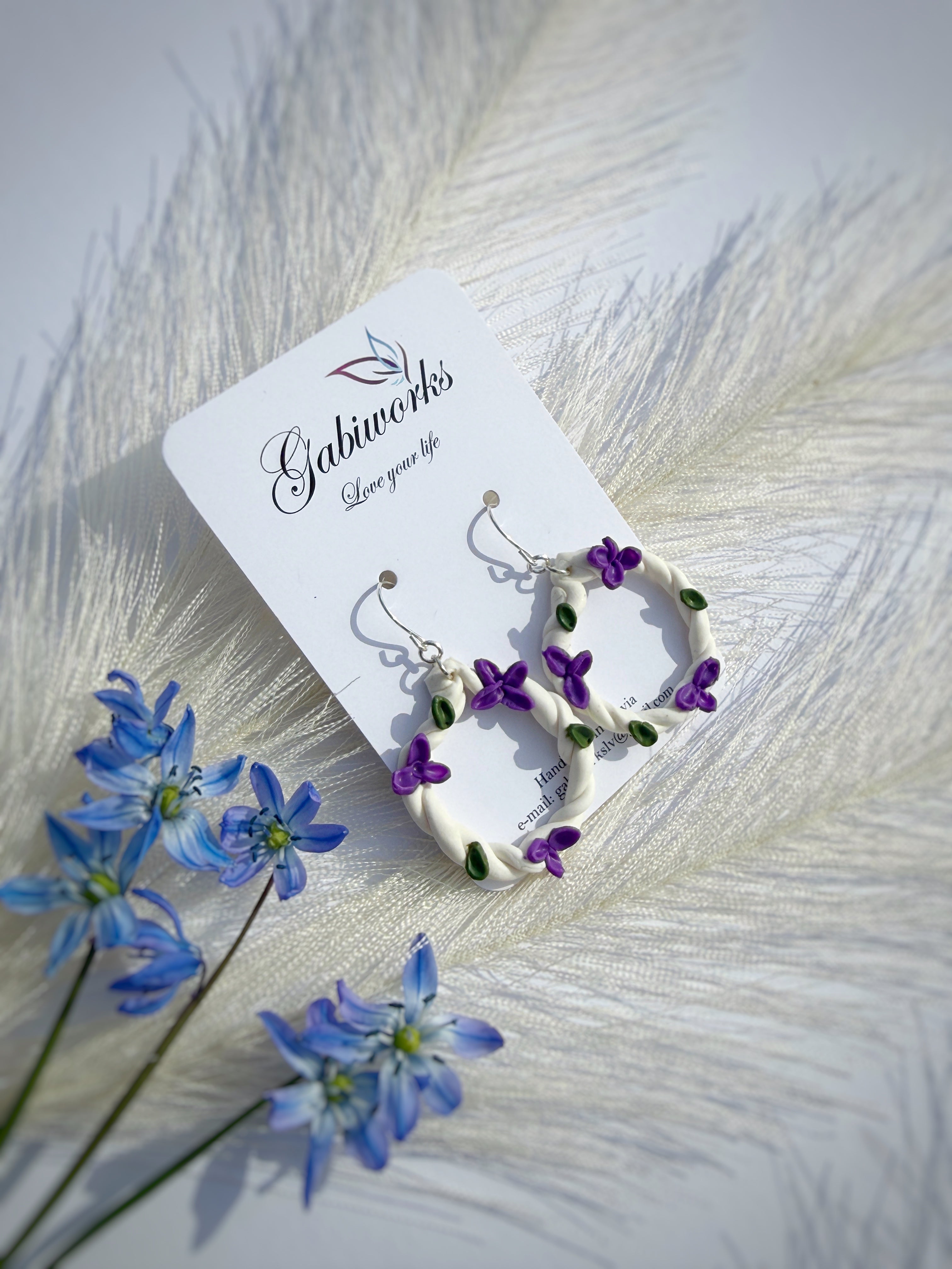 Polymerclay Flower earrings