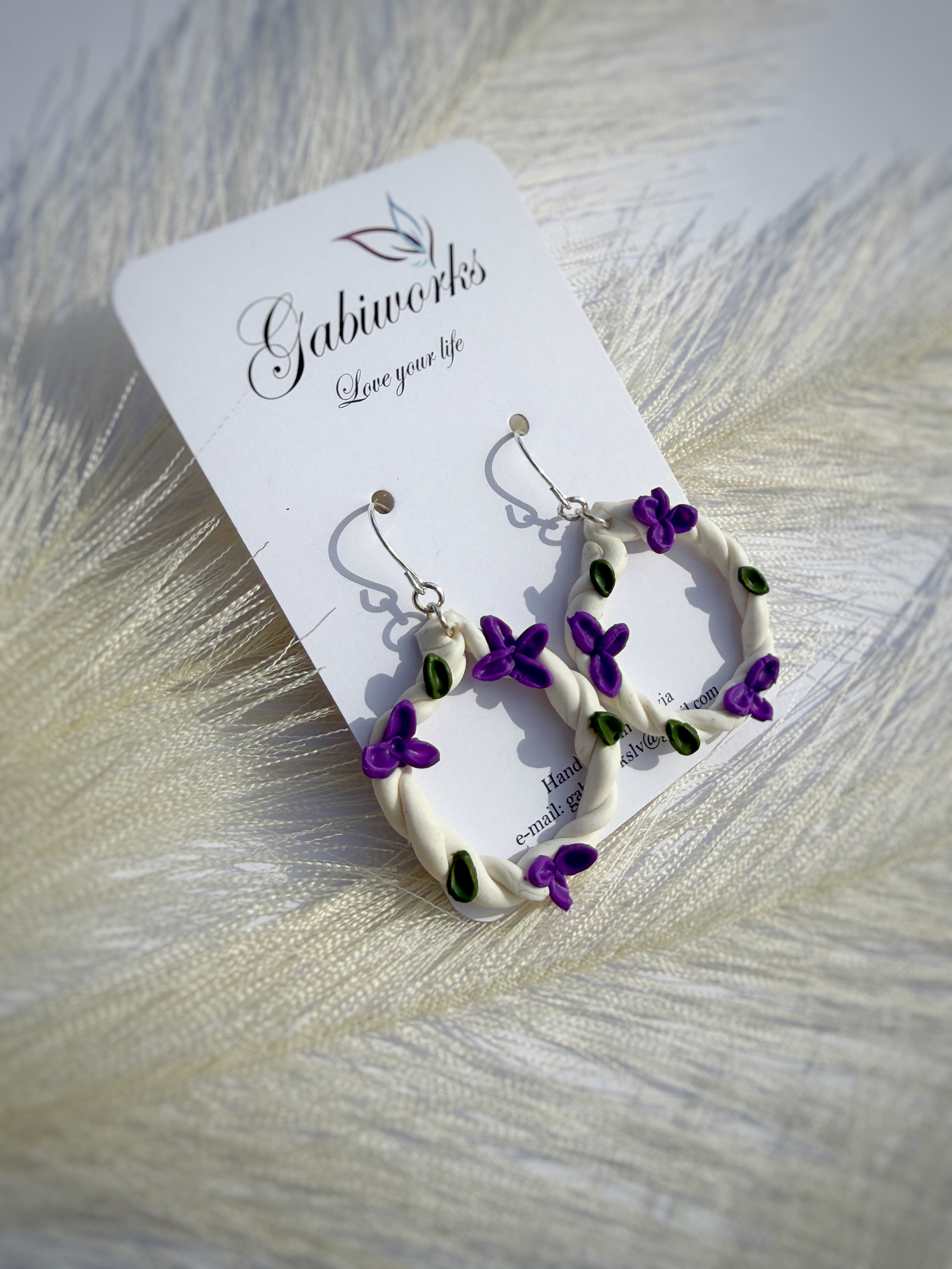 Polymerclay Flower earrings