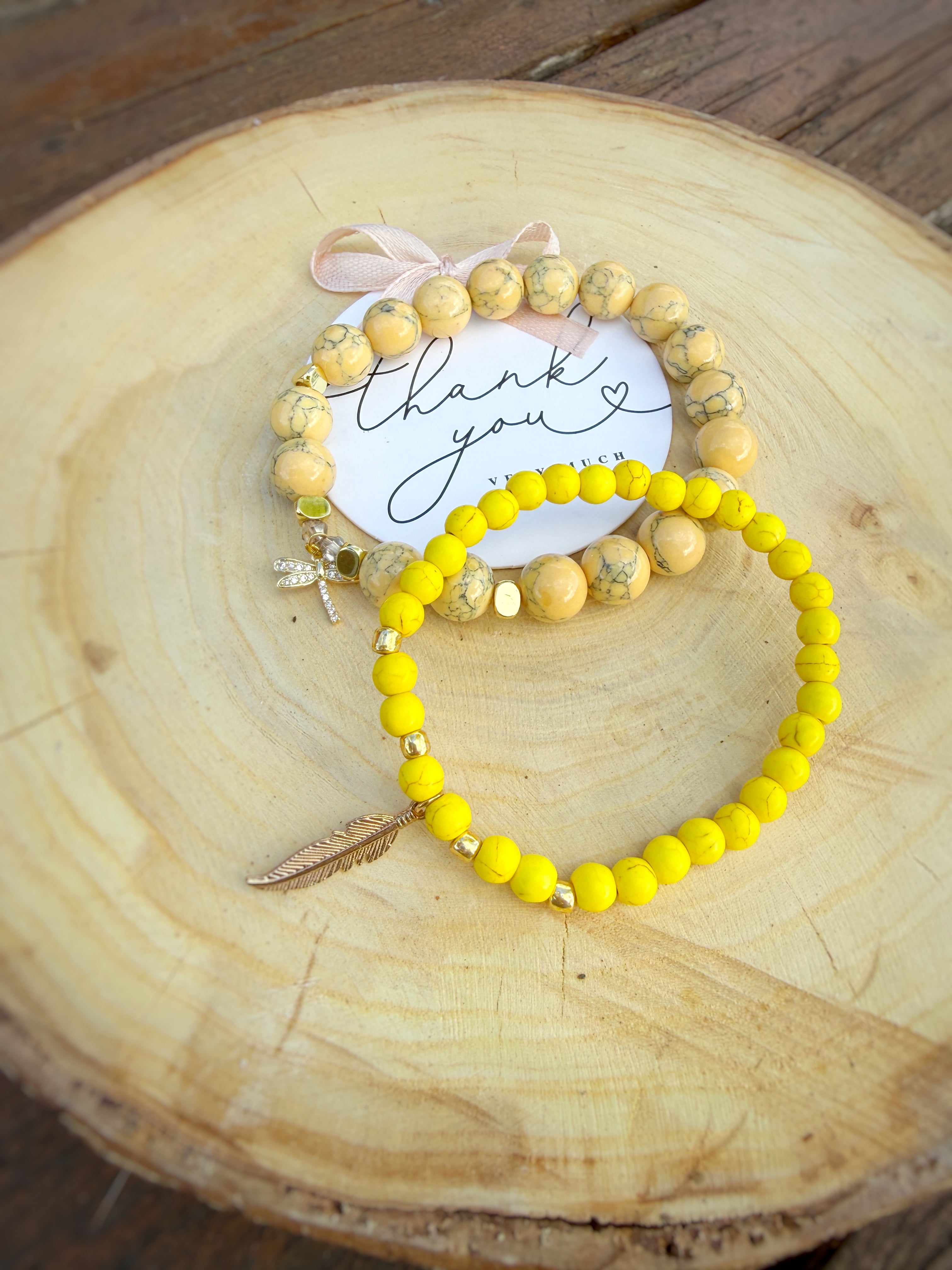 Howlite stone 2 in 1 Bracelets