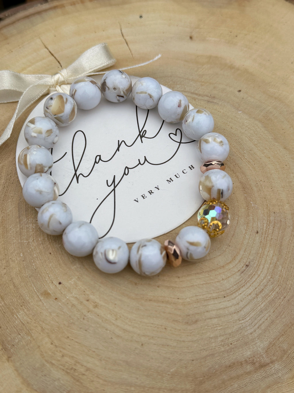 Shell stone/Hematite Stone bracelet