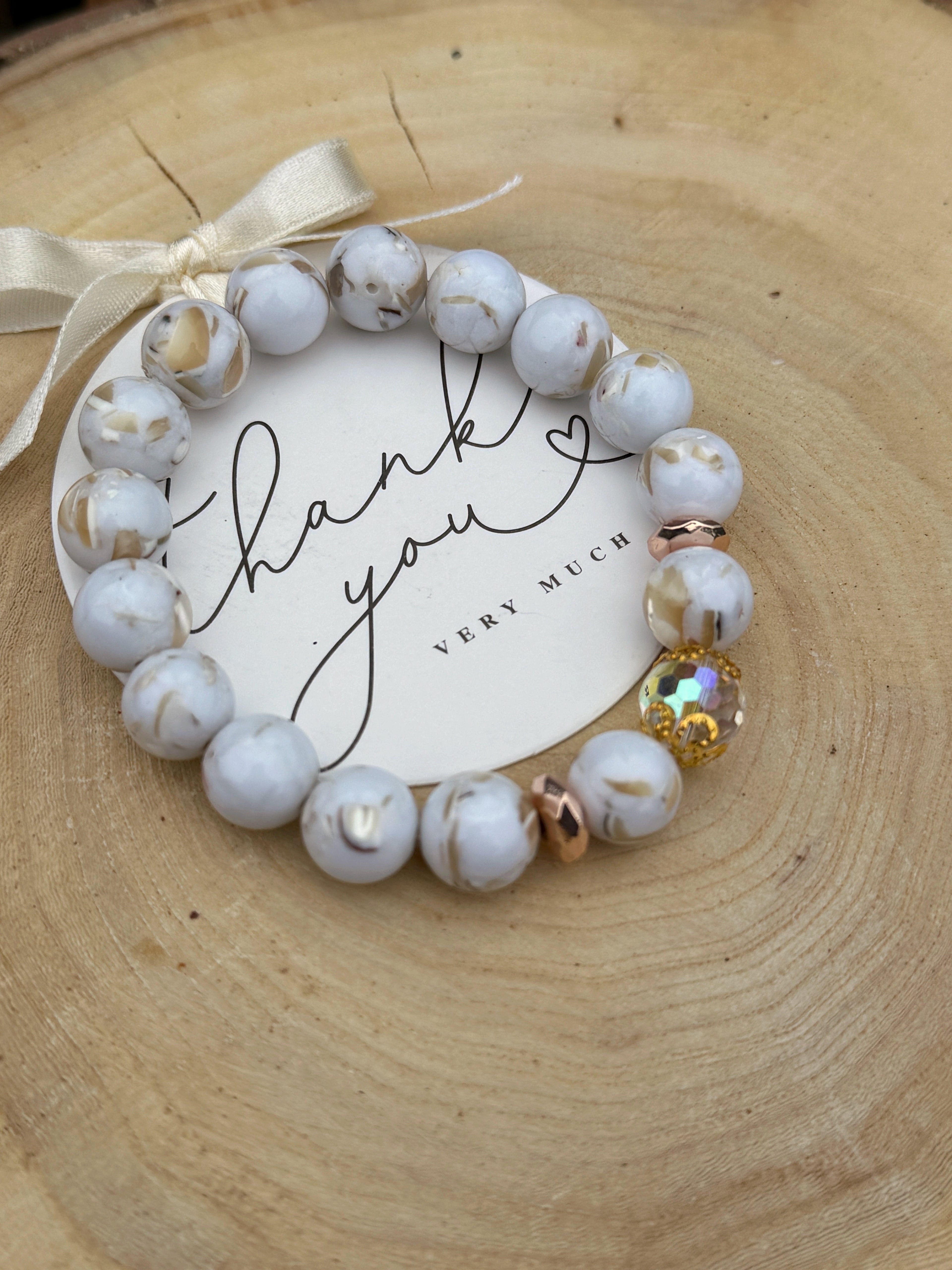 Shell stone/Hematite Stone bracelet