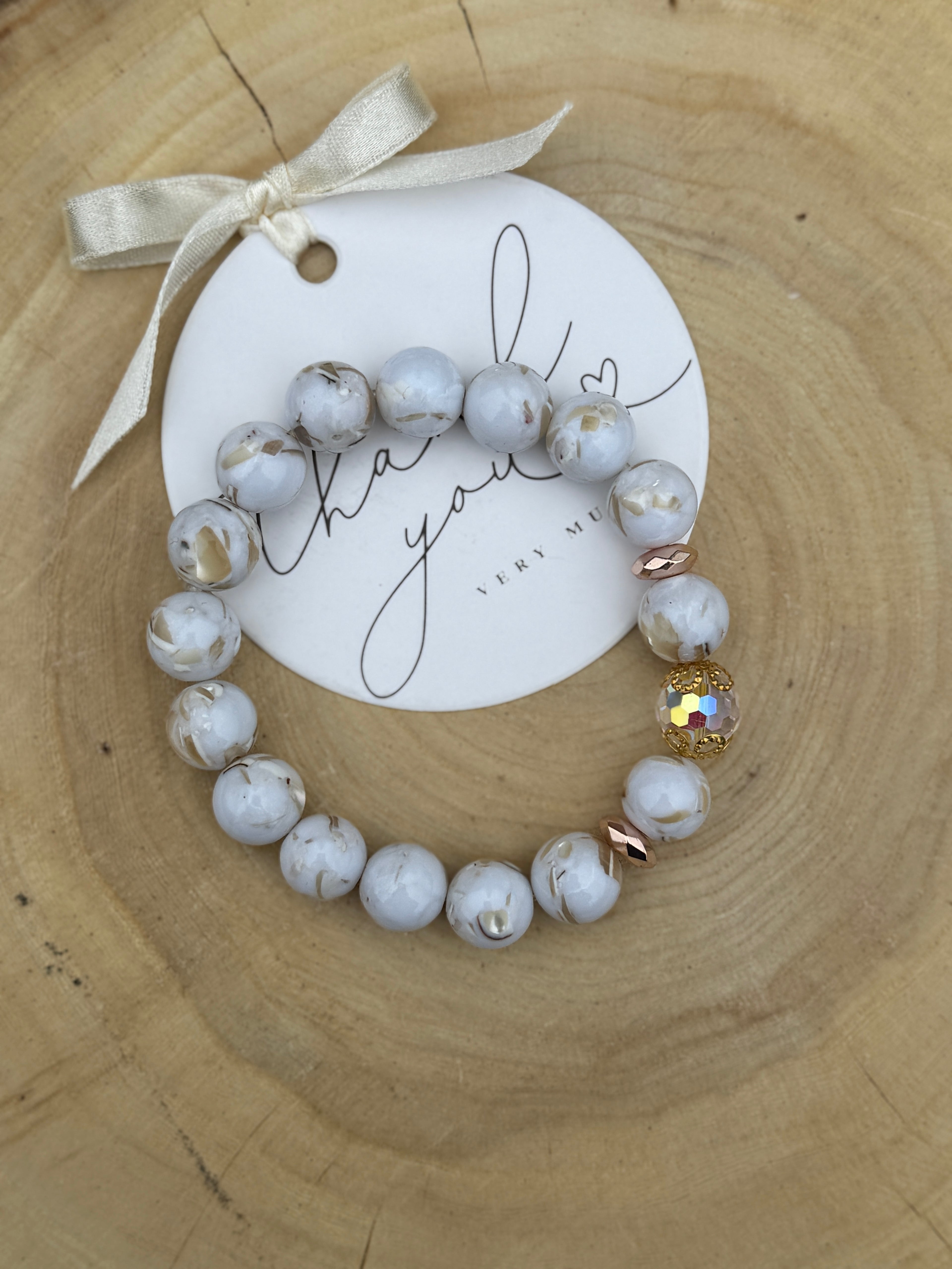 Shell stone/Hematite Stone bracelet