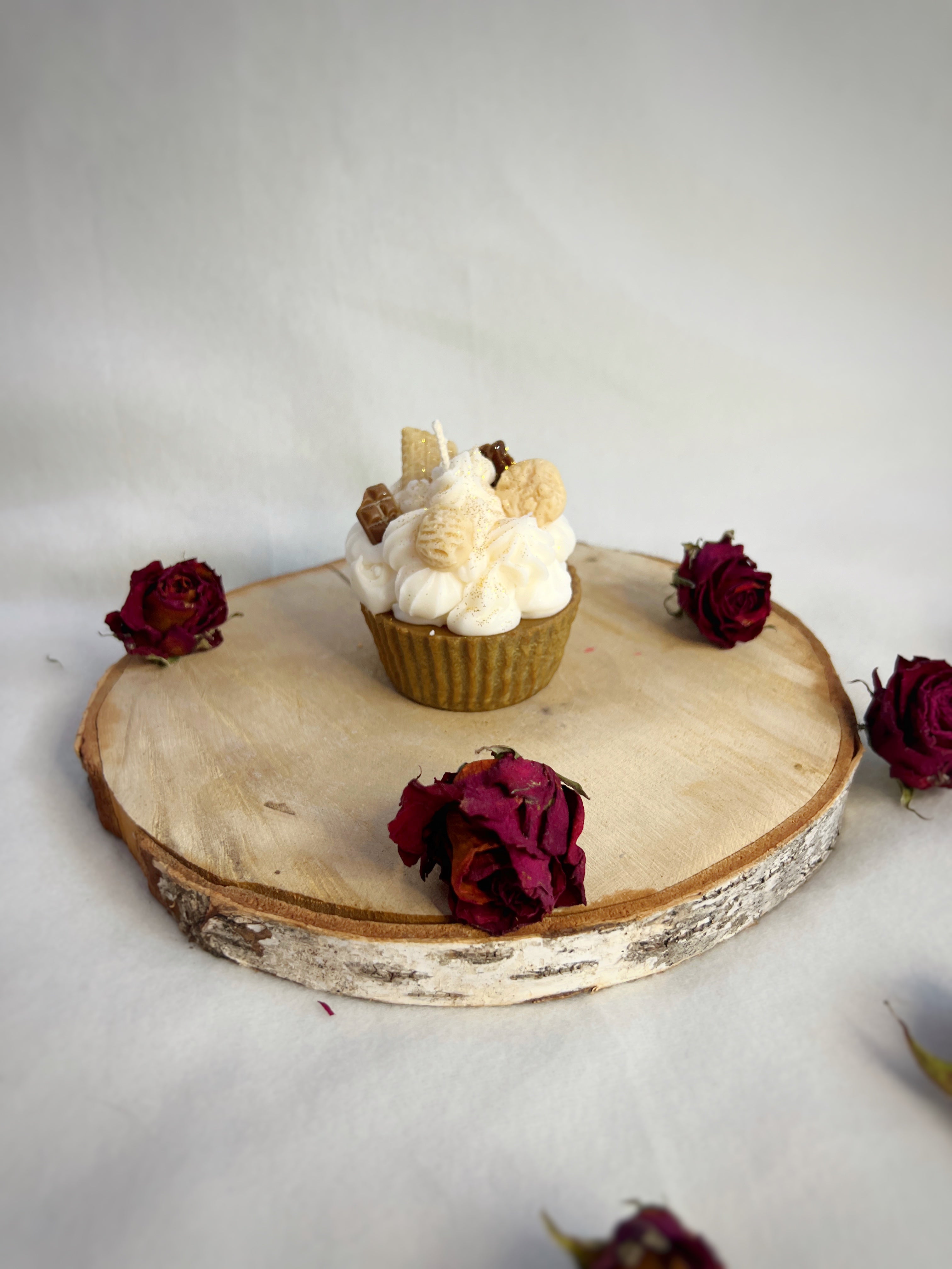 Brown Soy Dessert Cupcake Candle