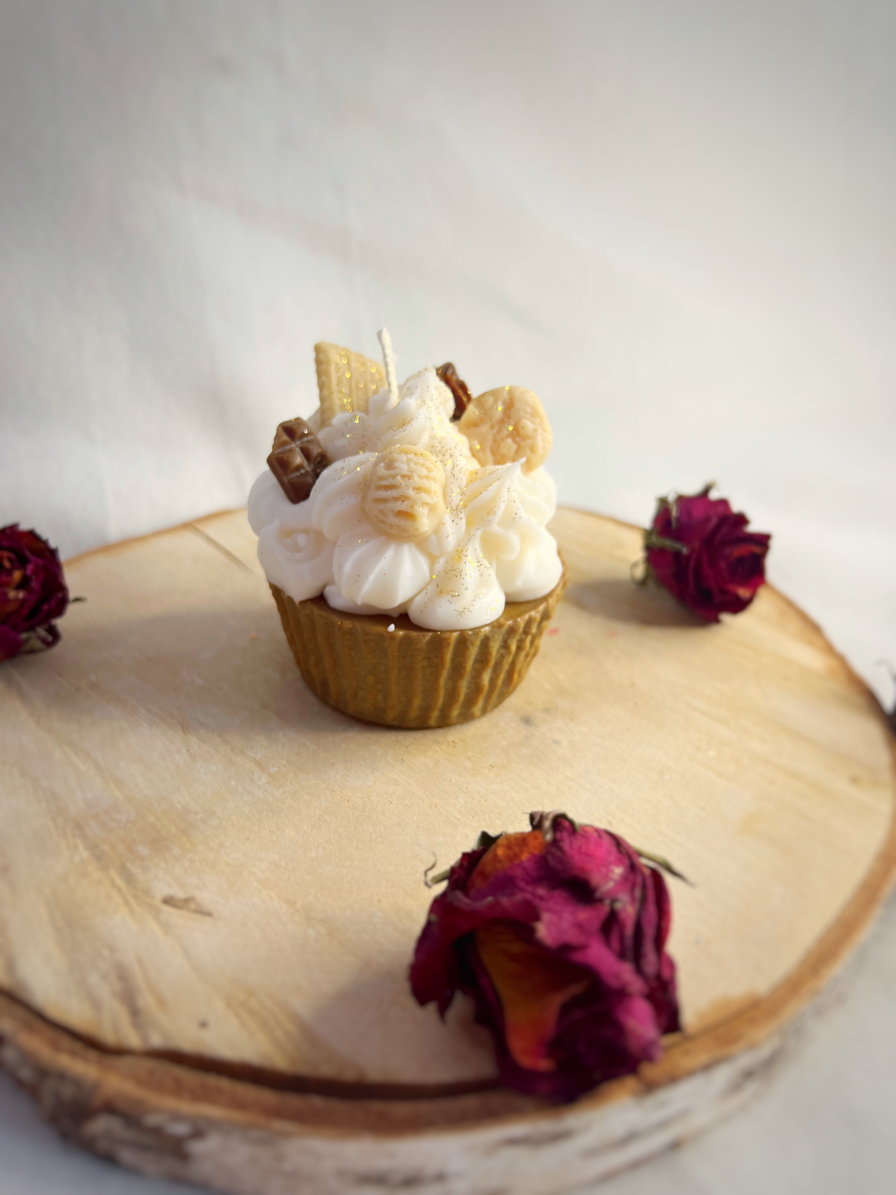 Brown Soy Dessert Cupcake Candle