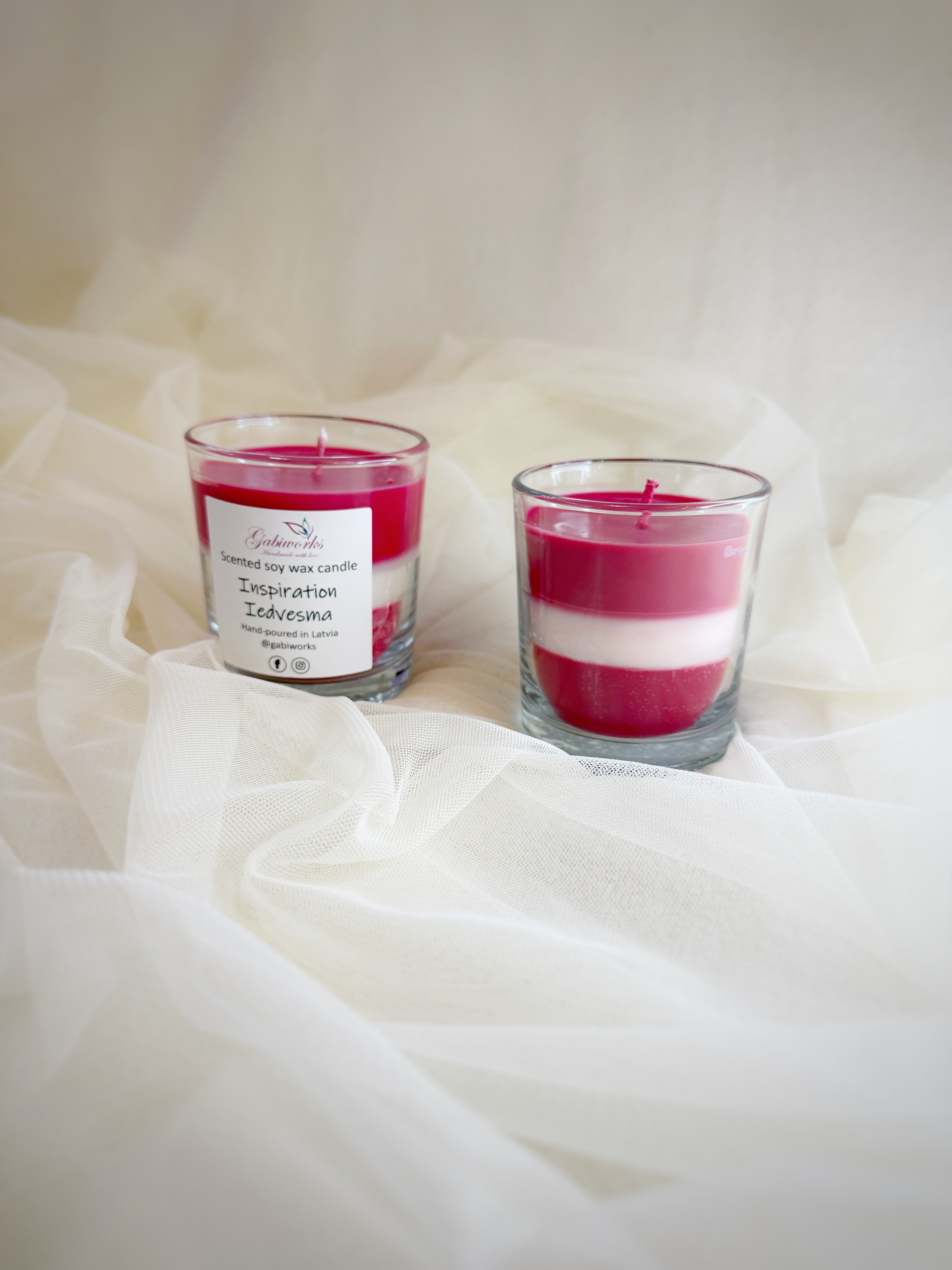 Latvian Flag Soy candles