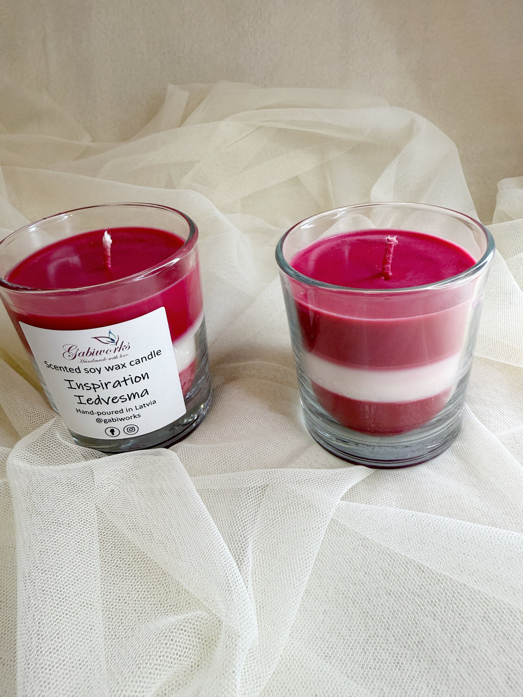 Latvian Flag Soy candles