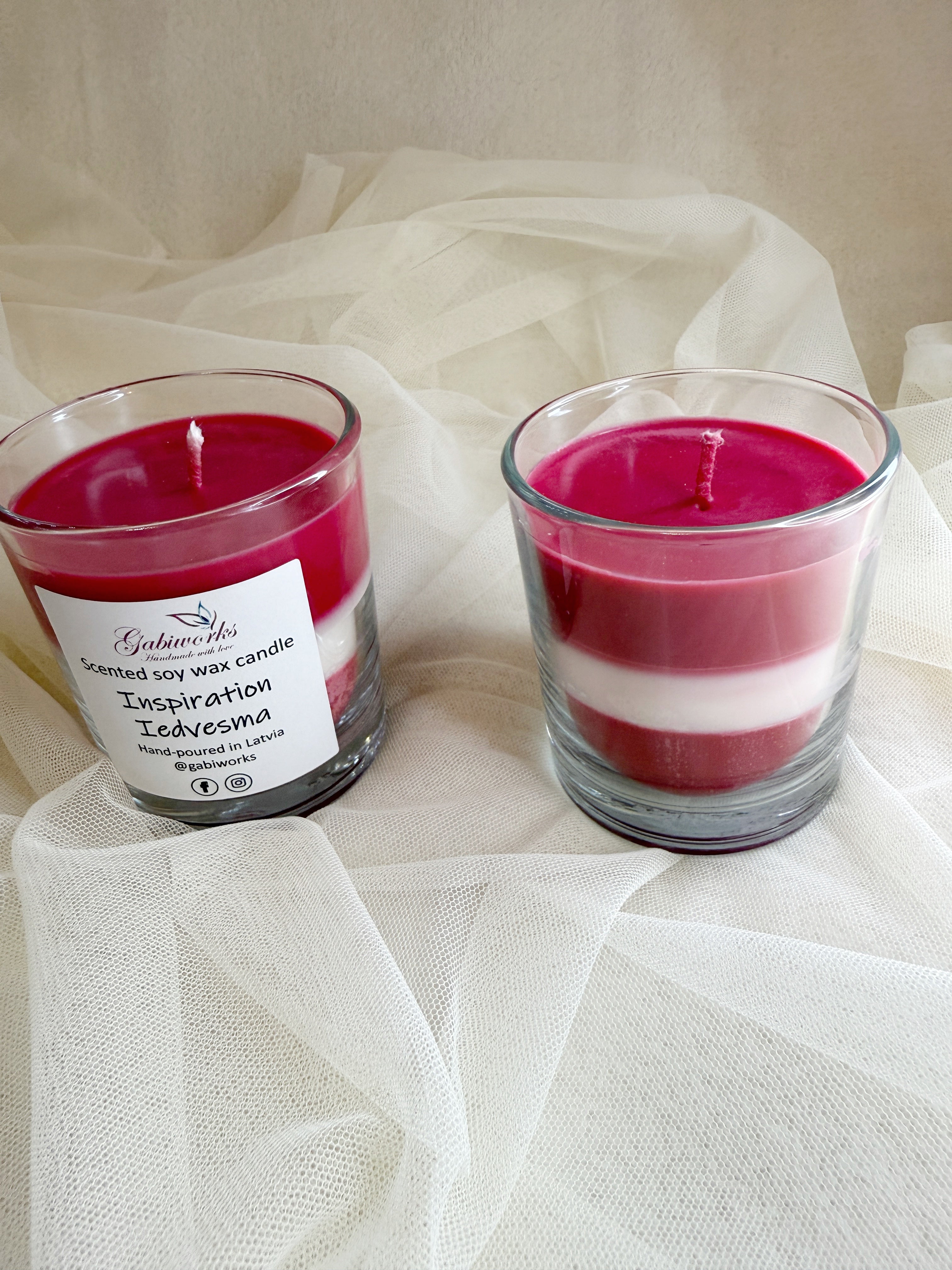 Latvian Flag Soy candles