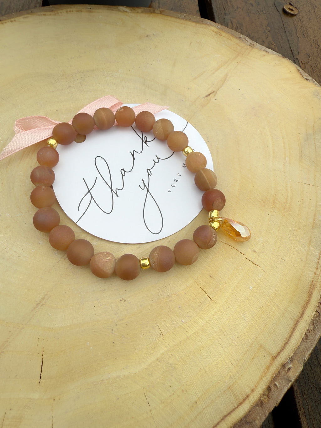 Orange Agate Bracelet