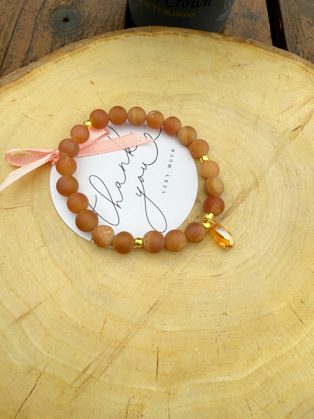 Orange Agate Bracelet