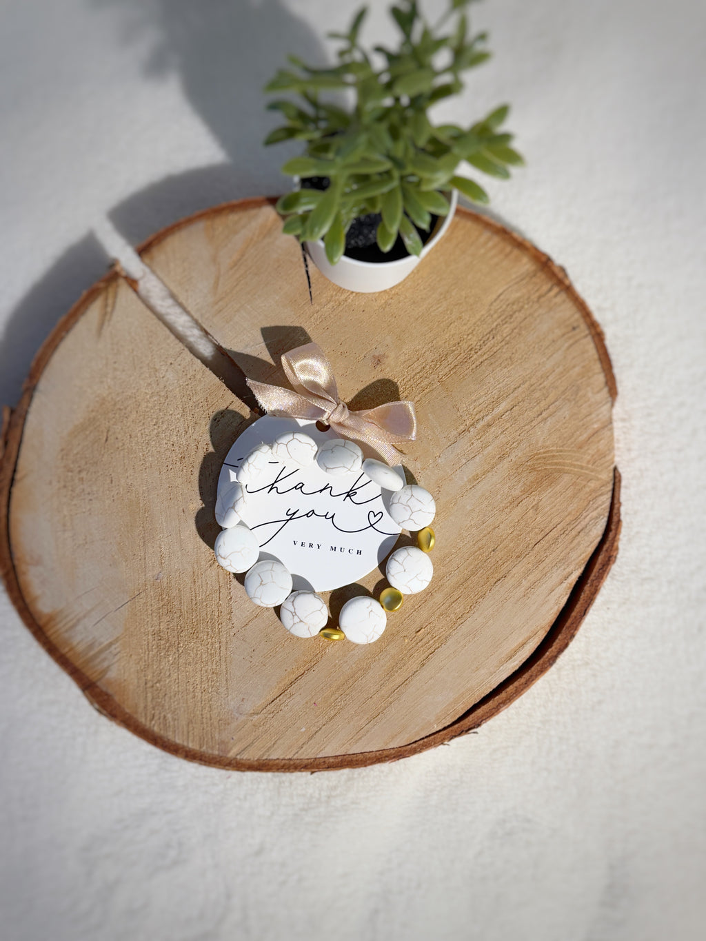 White Holvite Bracelet