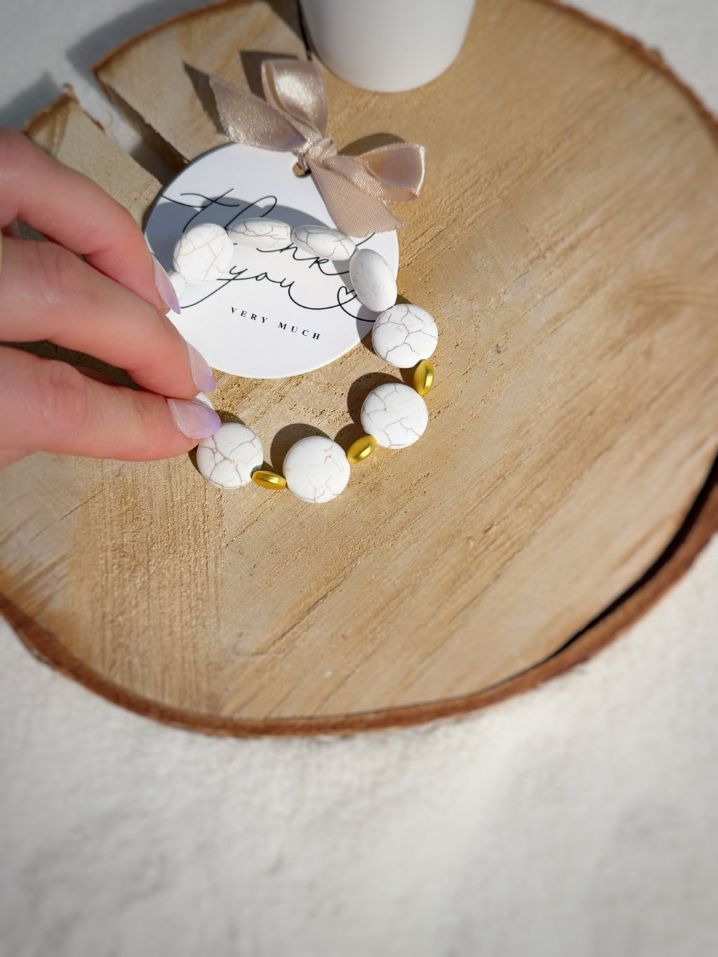 White Holvite Bracelet