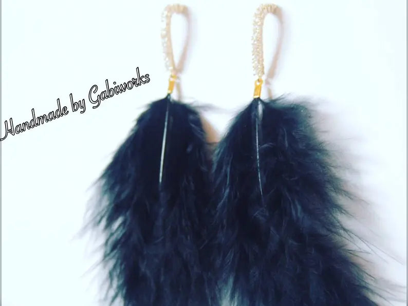 Feather earrings