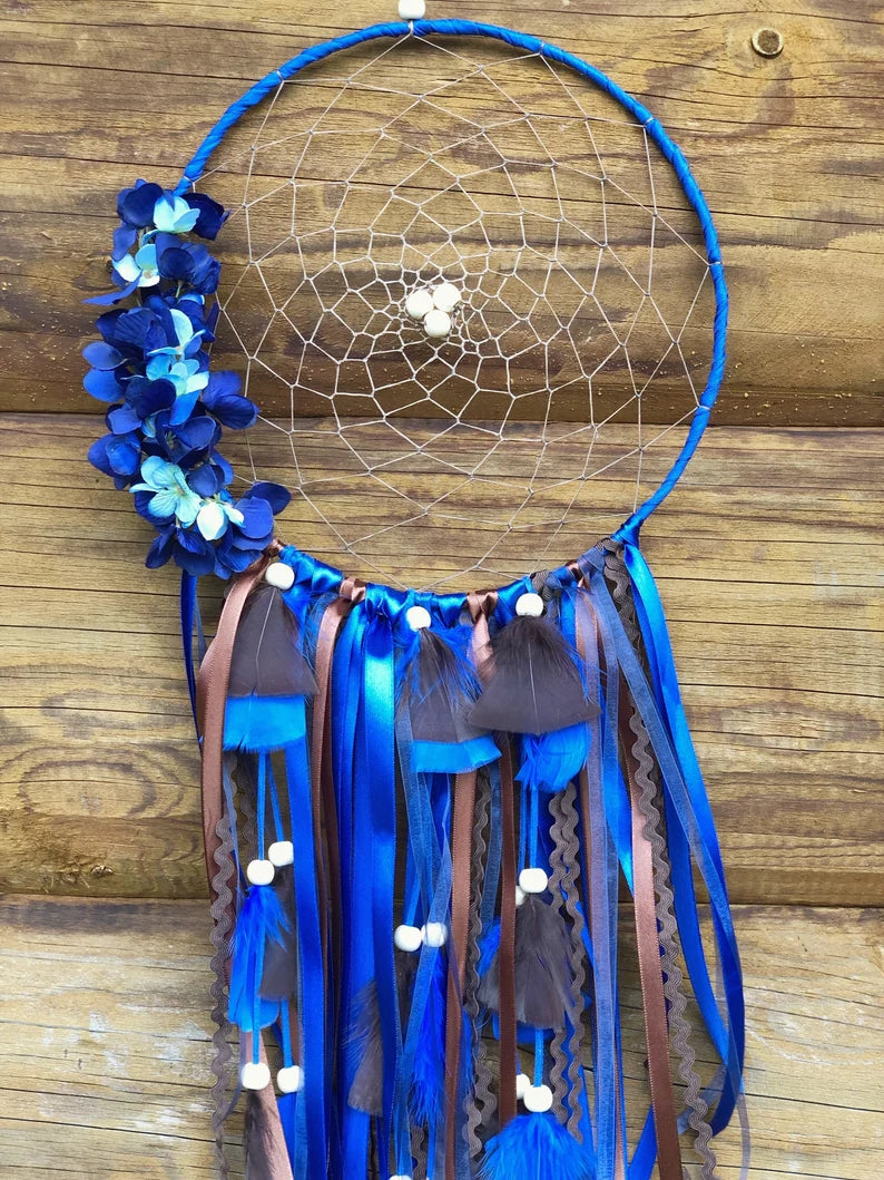 Dark Blue Brown Dream Catcher