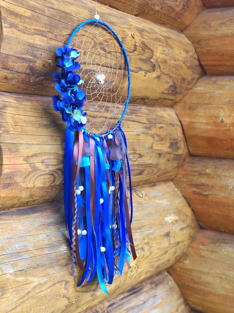 Dark Blue Brown Dream Catcher