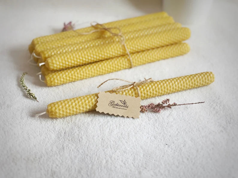 Pure Eco Beeswax pillar candles