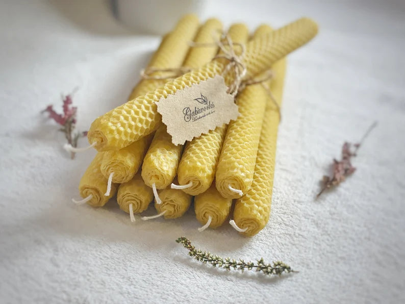 Pure Eco Beeswax pillar candles