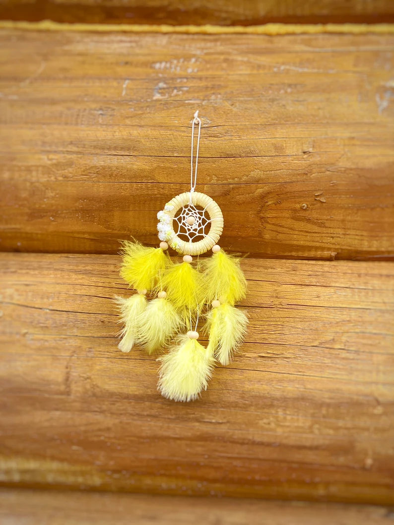 Small yellow Dream Catcher