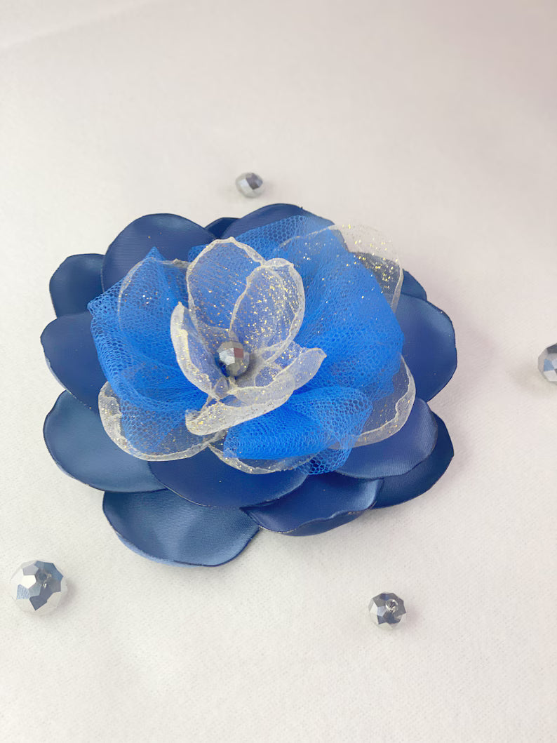 Blue Flower Brooch