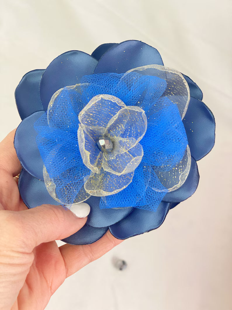 Blue Flower Brooch
