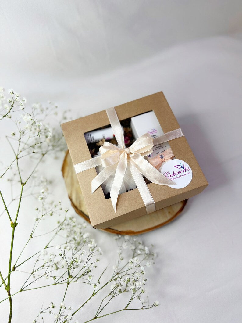 Gift set - Lip balm, Shea butter soaps, Face serum