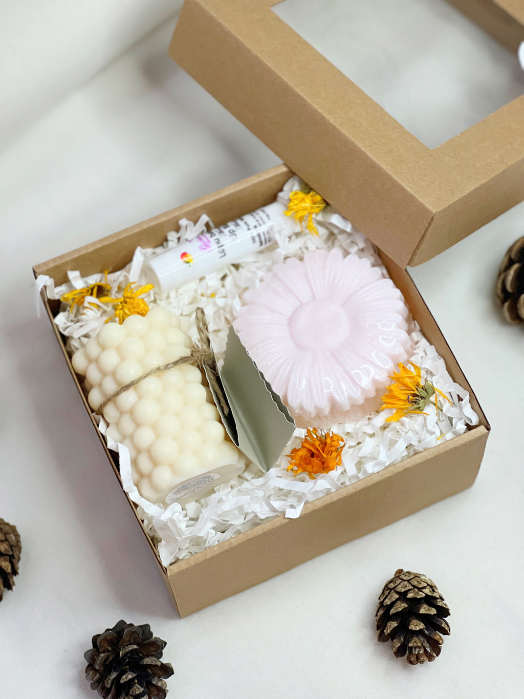 Gift Set – Soy Candle, Soap, Lip Balm