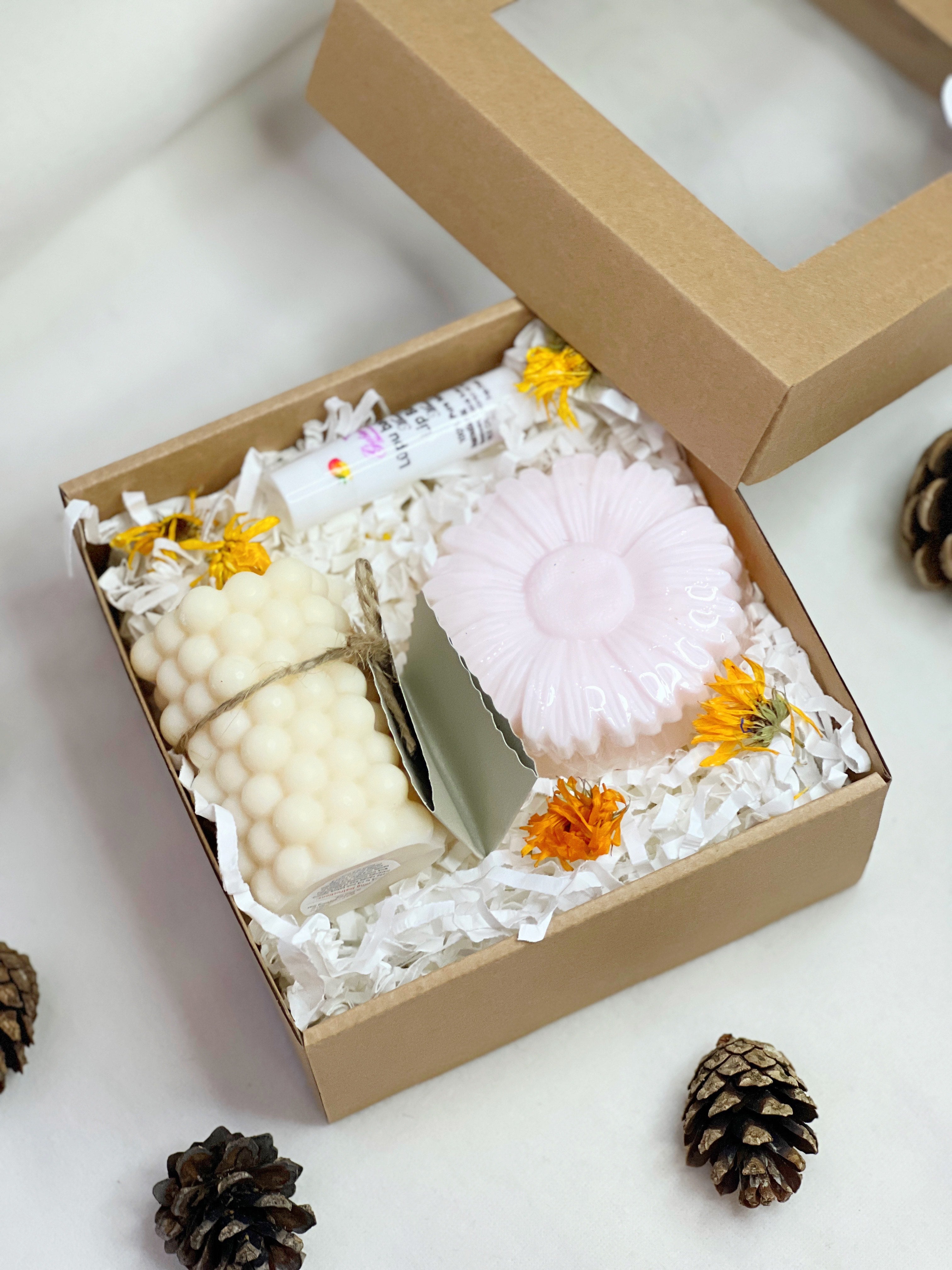 Gift Set – Soy Candle, Soap, Lip Balm