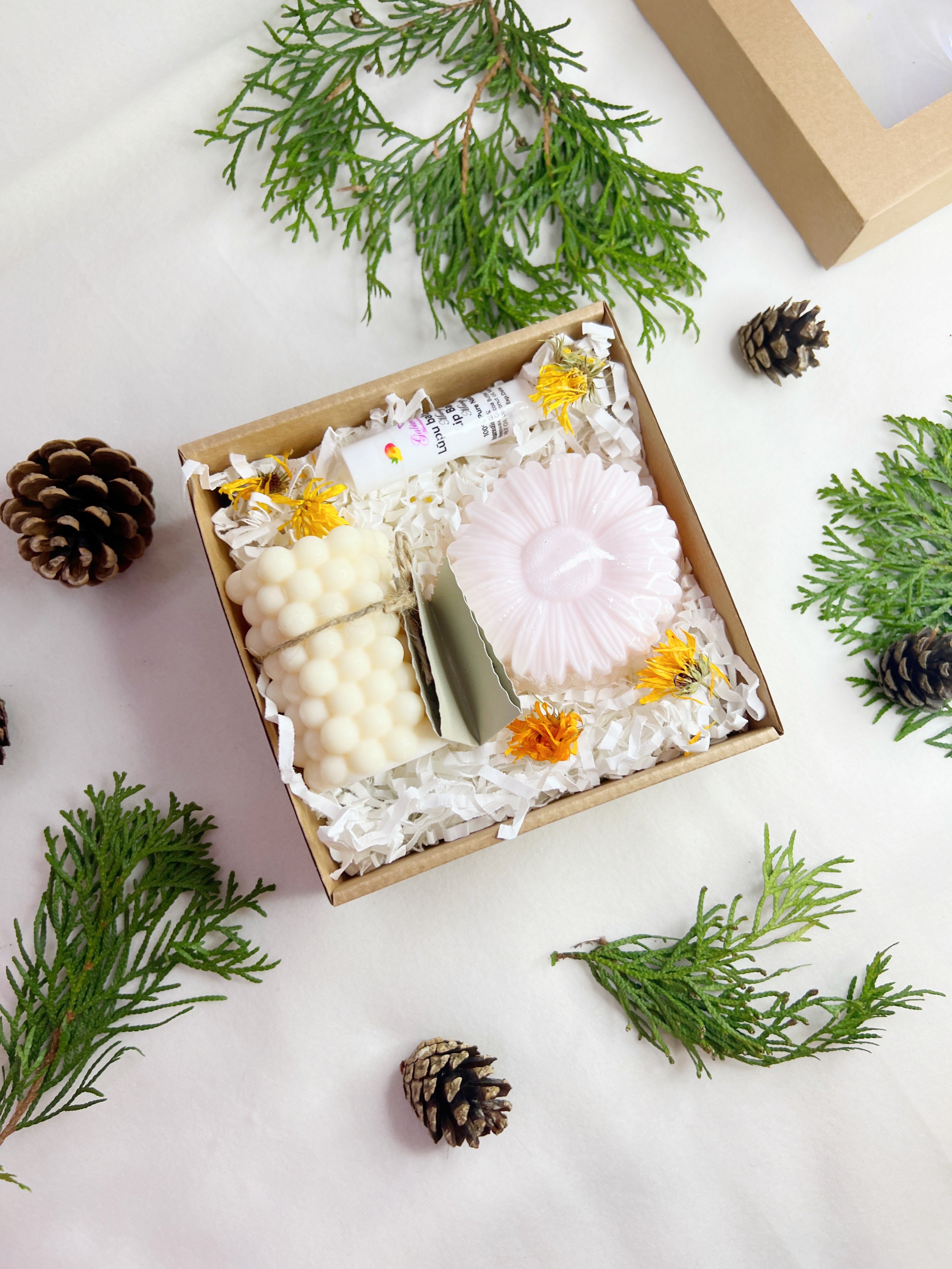 Gift Set – Soy Candle, Soap, Lip Balm